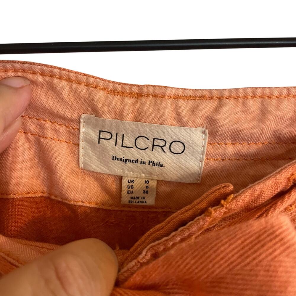 Pilcro Coral Linen Blend Bermuda Summer Shorts size 6 - Picture 4 of 7